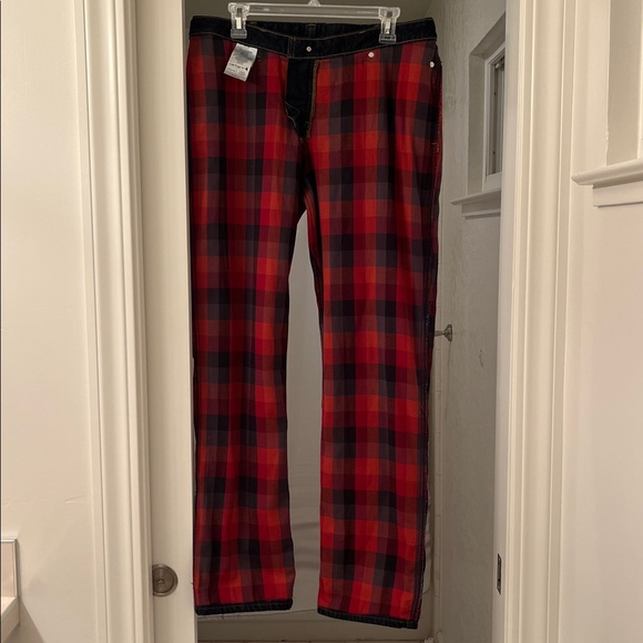 CARHARTT Tall 32” Inseam, 10” High Waist Flannel♨️ Lined Jeans - Picture 10 of 16